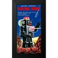 thumbnail image 2 of Retrobot 11x18 Black Modern Framed Museum Art Print Titled - Fighting Robot, 2 of 5