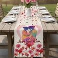 thumbnail image 4 of Mother's Day Table Runner 70 Inches, Mother and Daughter Carnations Flowers Beige Bed Runner Dresser Scarves Tabletop for Indoor Outdoor Parties/Ceremony/Banquet, 13" x 70", 4 of 9