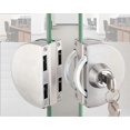 thumbnail image 3 of Double glass door lock 304 stainless steel, both sides open frameless door hooks for 10-12mm thickness glass, 3 of 5