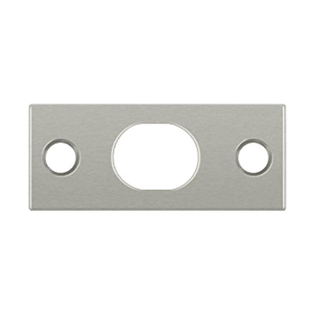 Brass Strike Plate for 12 in. Flush Bolt, Brushed Nickel