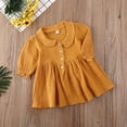 thumbnail image 5 of SUNSIOM Robe à Manches Longues pour Fille, Robe de Fête Col Poupée, Robe à Imprimé Floral, 5 of 5