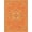 Rust Orange, Pattern 12, variant on Design&I 8'x10' Washable Area Rug Orange Burnt Retro Curling Vine Terracotta Print Vintage Creamy for Living Room, Family Extra Large Skid-Resistant Low Profile