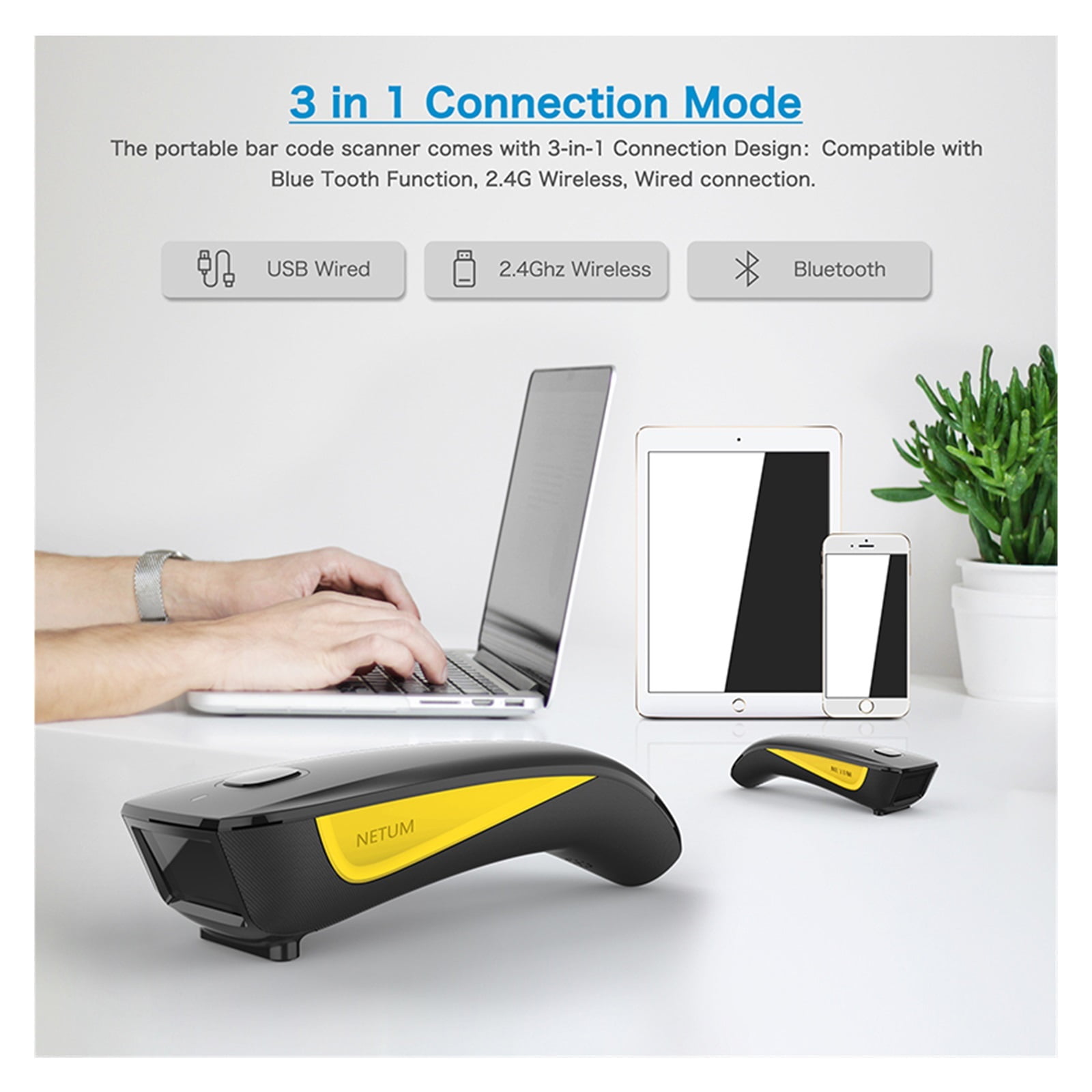 2D Barcode Scanner C750 Wireless Handheld Pocket QR Bar Code Data Matrix PDF417 Reader For Store Mobile Payment ,Easy to Operate