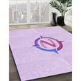 thumbnail image 2 of Ahgly Company Indoor Square Patterned Bright Lilac Purple Area Rugs, 3' Square, 2 of 6