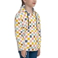 thumbnail image 3 of Fotbe Colorful Checkered 1 Pattern Youth Pullover Hooded Sweatshirt, Boys Hoodie, Kangaroo Pocket Hoodie for Kids Girls -Large, 3 of 6