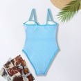 thumbnail image 7 of Sakmal One Piece Swimsuits for Women Tummy Control Bathing Suit Sweetheart Cute Blue Womens Swimwear XL, 7 of 7