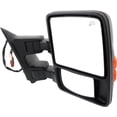 thumbnail image 2 of MIRROR Compatible For 2008-2009 Ford F-250 Super Duty F-350 Right Passenger Towing Heated Power Glass Folding In-housing Signal Light With memory 1 Chrome and Paintable Cap, 2 of 5
