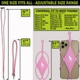 thumbnail image 5 of Lanyard for Phone for Cell Phone - by Gecko - Teether Phone Elastic Phone Strap - Phone Lanyard Patch (Bubble Gum XL Neck - Pink Diamond), 5 of 5
