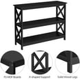 thumbnail image 4 of RONG-3 Console Table with Storage Shelves, 3-Tier Entryway Table Sofa Side Table Narrow Long Bookshelf for Hallway Living Room, Accent Furniture, Black, 4 of 8