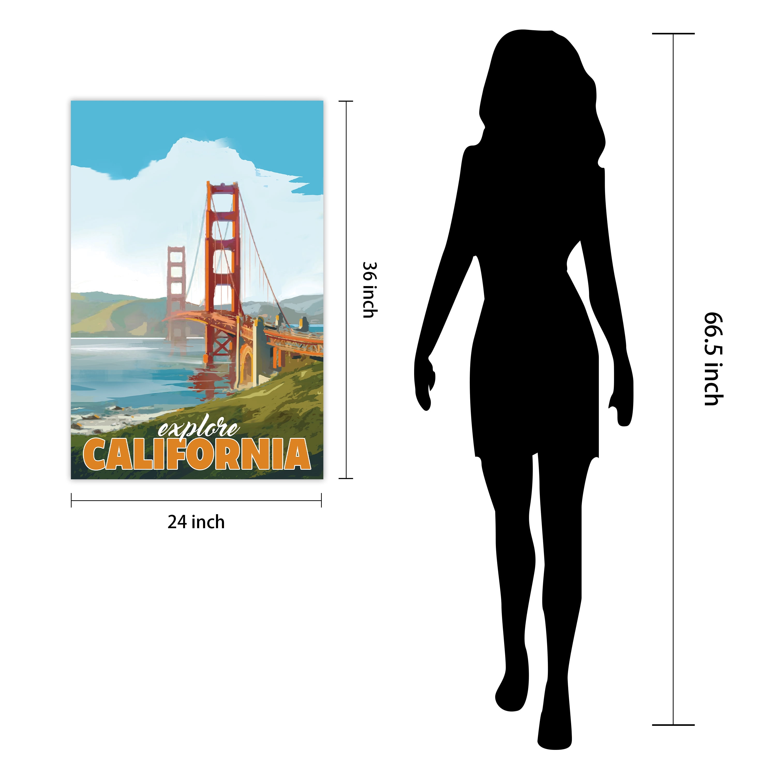 Bicoastal Beauty Frameless Free Floating Tempered Glass Panel Graphic Wall Art , 36" x 24" each