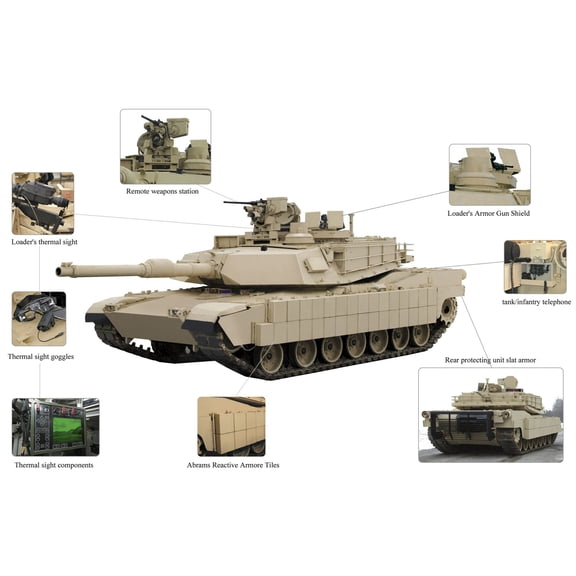24x36 gallery poster, M1A2 Abrams Tank with TUSK