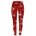 thumbnail image 4 of Mingw Funny Santa Print Leggings for Women Casual Skinny Comfortable Slim Fit Leggings ,Red,XL, 4 of 6