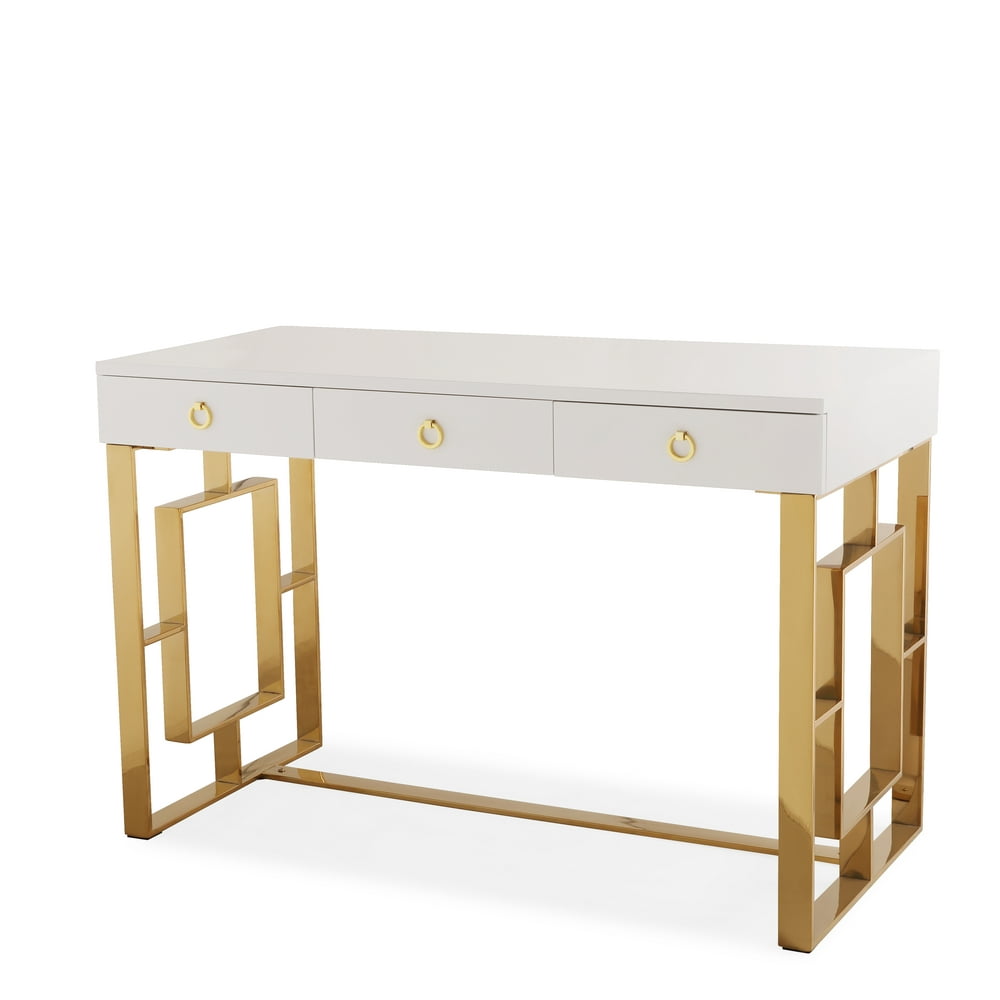 Audrey White Lacquer Desk - Walmart.com - Walmart.com