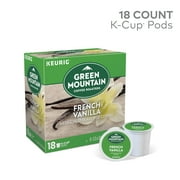 Green Mountain Coffee French Vanilla Flavored K-Cup Pods, Light Roast, 18 Count for Keurig Brewers