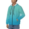 thumbnail image 3 of Honeii Teal Turquoise Print Hoodies for Men, Pullover & Full Zip, Breathable Zip up Hoodie, Sweatshirt-3X-Large, 3 of 5