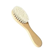 Baby Brush with Natural Wooden Handle & Soft Goat Hair, Gentle Newborn Hair Brush for Cradle Cap Care, Toddler Grooming Kit Essential, Baby Shower Gift