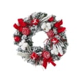thumbnail image 4 of Corona navideña artificial, guirnalda colgante para árbol de Navidad, coronas navideñas para puertas. 30 cm de diámetro, 4 of 9