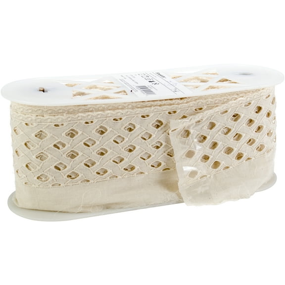 Simplicity Diamond Eyelet Trim 4"X14yd-