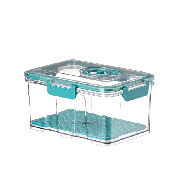 Tumotour Vacuum Sealed Food Storage Container For Home Kitchen Transparent Water Draining Airtight Jar With Timer Lock For Freshness And Freezing