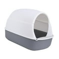 thumbnail image 2 of GROWTH TANK Hooded Cat Litter Box Compact Cat Litter Box Detachable Odorless Pet Accessories Gray, 2 of 9
