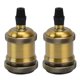 thumbnail image 1 of 2PCS Vintage Lamp Socket Retro Aluminum Lamp Holder DIY Accessories for E26/27 Vintage BulbsYellow Bronze, 1 of 4