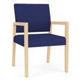 thumbnail image 1 of Pemberly Row Waiting Reception Guest Chair Wood Frame in Blue, 1 of 5