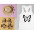 thumbnail image 4 of Women's Butterfly Graphic Sleeveless Shirt Girls Summer Racerback Tank Top XX-Large Berry, 4 of 5