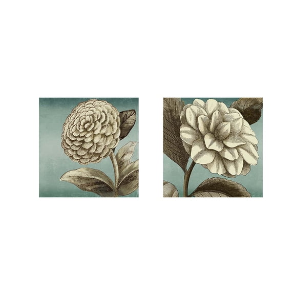 Great Art Now Slowdance Woodblock by Posters International Studio 2 Piece Print Art Set Each 12"W x 12"H