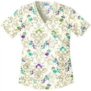 Queens Garden Mock Wrap Scrub Top