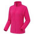 thumbnail image 3 of Yeaiivve Polar Fleece Jackets for Women Full Zip Running Athletic Jacket Lightweight Gym Sports Jacket with Pockets Hot Pink XL, 3 of 7