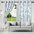 thumbnail image 3 of Nanqianyi Blackout Curtains 42x63 inch Blue Floral Thermal Insulated Drapes for Bedroom Living Room, Grommet Rod Pocket 2 Panels, 3 of 8