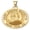 Yellow Gold, variant on PicturesOnGold.com Saint Andre Bessette Round Medal Female Adult - 1 inch Size of a Quarter, Sterling Silver