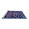 thumbnail image 2 of Ahgly Company Machine Washable Indoor Round Persian Blue Traditional Area Rugs, 7' Round, 2 of 4