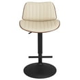 thumbnail image 6 of Simpli Home Goulding Adjustable Swivel Bar Stool in Cream Vegan Faux Leather, 6 of 13
