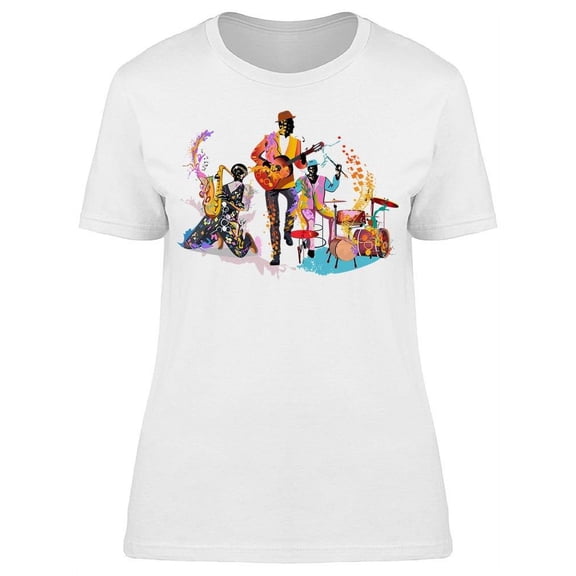 Picture Of Musicians Playing T-Shirt Women -Image by Shutterstock, Female Medium