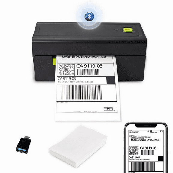 Commercial-Grade 4x6 Thermal Label Printer, Wireless Bluetooth Printer for Shipping Labels, Barcodes & Postage