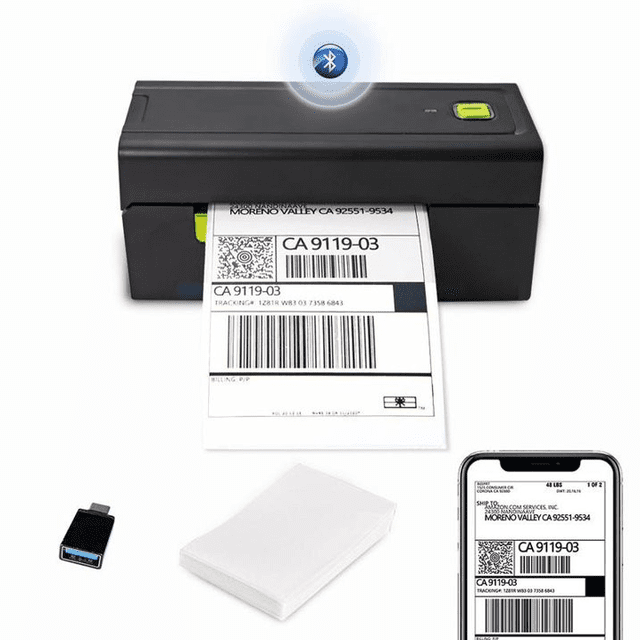 CNV Thermal Label Printer with Wireless Bluetooth, 4x6 Shipping Labels, 1 Count