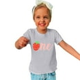 thumbnail image 2 of Coerni Kids Cotton T Shirt Toddler ONE Strawberry Cartoon Print Boys and Girls Tops Summer Short Sleeved T Shirts, 2 of 4