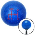 thumbnail image 1 of American Shifter  Red Shift Pattern 58n Blue Metal Flake Shift Knob with M16 x 1.5 Insert Shifter, 1 of 1