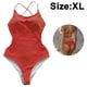 thumbnail image 2 of Trajes de baño de una pieza para mujer, traje de baño con cuello en V, traje de baño con control de abdomen, monokini sexy con espalda cruzada sin espalda, 2 of 5