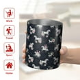 thumbnail image 5 of 12oz Coffee Tumblers Blue Cartoon Unicorn Flower Pattern Stainless Steel Vacuum Insulated Travel Tumbler Coffee Cups Mug with Lid and Straw with Cleaning Brush for Cold & Hot Drinks, 5 of 5