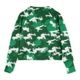 thumbnail image 5 of SGFCWSX Girls Fleece Pullover Camouflage Print Zipper Sweatshirt Kids Thermal Sweatshirts Green Size 7 Years, 5 of 5