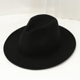 thumbnail image 2 of Hsqqdc Digital Printed Wide Brim Fedora Hat, Unisex Classic Jazz Panama Hat for Church Party, 2 of 7
