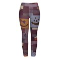 thumbnail image 3 of Halloween Purple Women's Printed Yoga Leggings knit Soft Slim Yoga Pants for Running Cycling Workout XL, 3 of 4