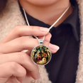 thumbnail image 2 of Retro Jesus Family Print Round Pendant Necklace, Best Christmas Gift for Women, Men, Girlfriend, Boyfriend, 2 of 7