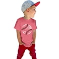 thumbnail image 5 of TIREOW Girls Oversized Baseball Print T-Shirts Kids Cute Print Short Sleeved Athletic Tee Shirt Teen Preppy Loose Blouse ﻿ (Pink, 10-11Years), 5 of 7
