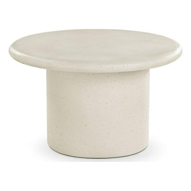Meridian Furniture Emara Table Basse Intérieure / Extérieure en Béton Crème
