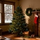 thumbnail image 5 of Adornos de bolas de Navidad de terciopelo Paquete de 12 | Adornos colgantes decorativos de plástico marrón flocado de 2.4" | Duradero, fácil de colgar, textura elegante | Decoración de árbol de, 5 of 6