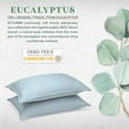 thumbnail image 5 of STYLINEN Pillowcase Queen Size 2pc Set (20"x30") - 100% Organic Eucalyptus Lyocell Tencel, Silky Soft & Smooth, Envelope Closure (2 Queen Pillowcase Set, Sky Blue), 5 of 6
