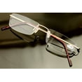 thumbnail image 2 of Full Rimless Lightweight Slim Sleek Low Profile Reading Glasses - Thin Classy Metal Smart Readers -Unisex, 2 of 3